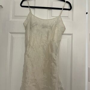 Forever 21 Cream Satin Dress